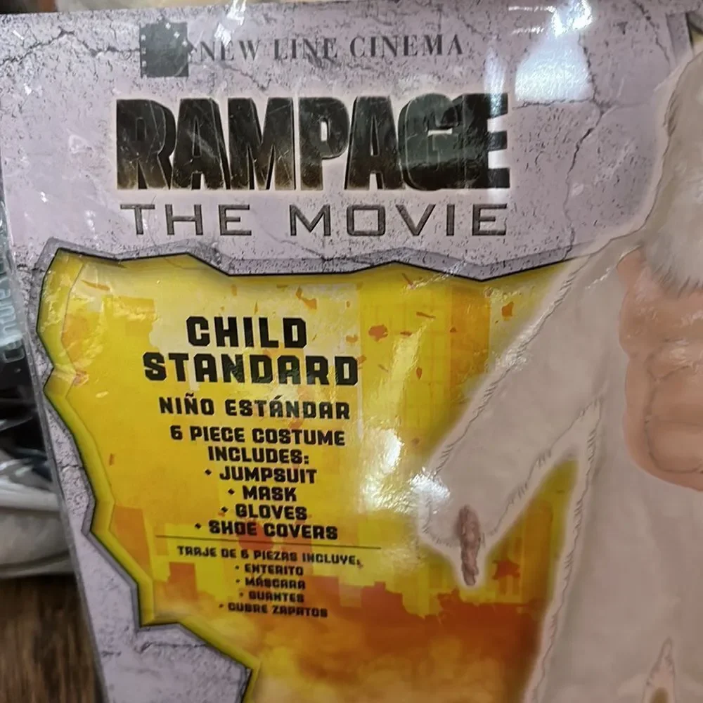New! Rampage The Movie George Gorilla Child Jumpsuit Halloween Costume 6-10